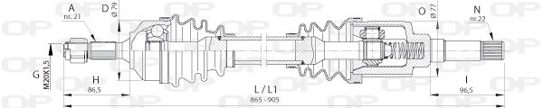 OPEN PARTS Vetoakseli DRS6391.00